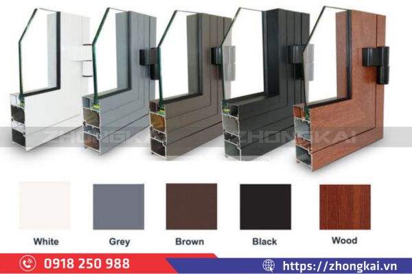 Nhôm hệ có màu sắc đa dạng và phong phú