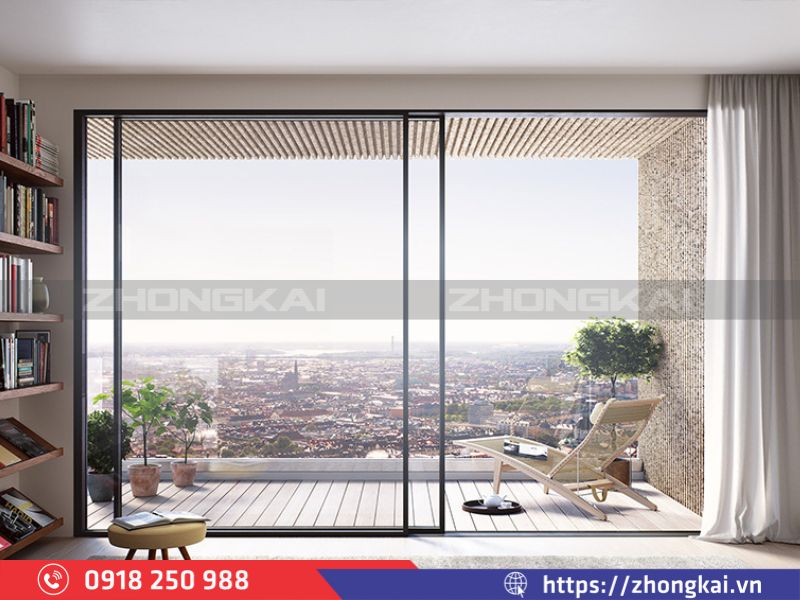 Cửa khung nhôm hệ Slim