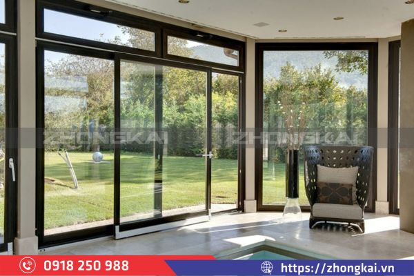 Cửa nhôm sơn tĩnh điện ngoài trời