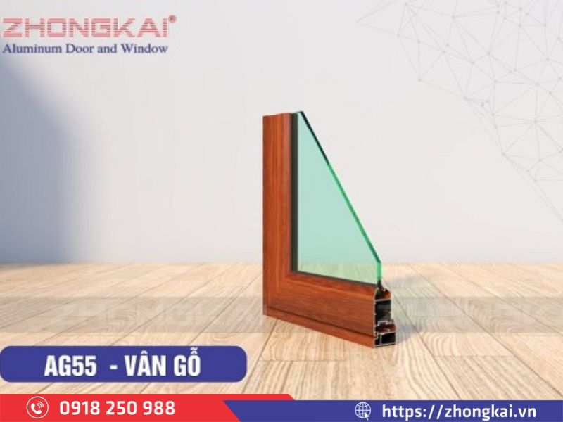 Thanh nhôm hệ 55 vát cạnh