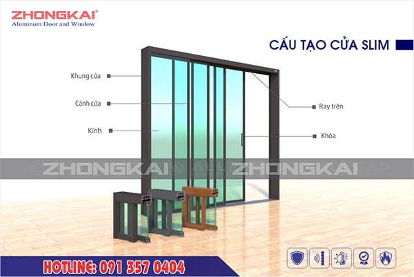 cấu tạo cửa slim