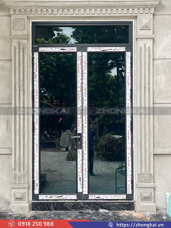 Mẫu Cửa Nhôm 2 Cánh Hệ 55 Đẹp Nhất của zhongkai