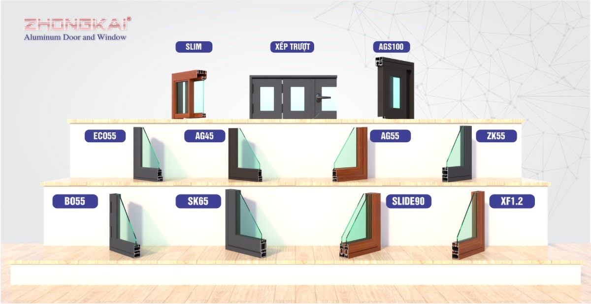 Những sản phẩm thanh nhôm định hình do Zhongkai sản xuất, phân phối