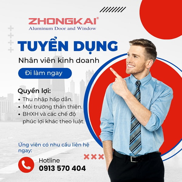Zhongkai tuyen nhan vien kinh doanh thi trương