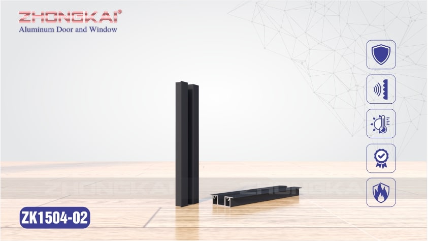 Thanh nhôm hệ ray cửa dưới ZK1504-02