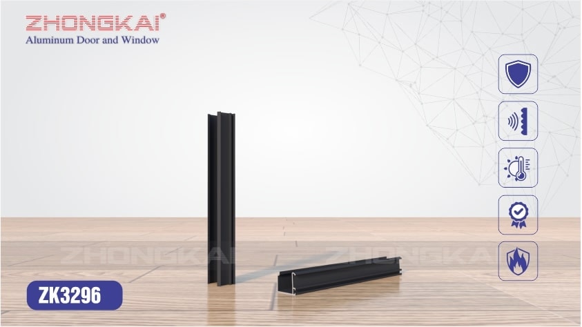 Nẹp kính đơn trên khung cửa ZK3296