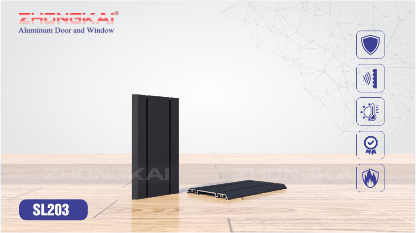 Khung dưới cửa đi 2 ray SL0203