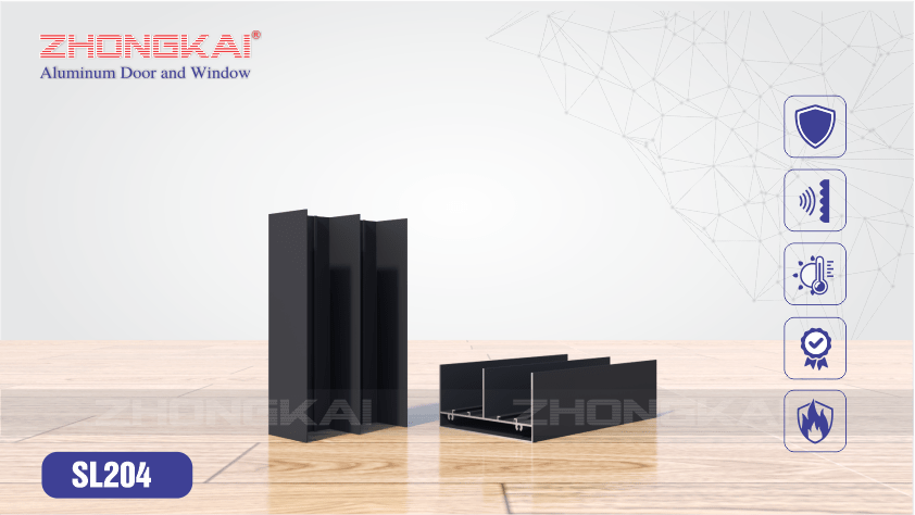 Khung trên cửa Slim 2 ray SL0204