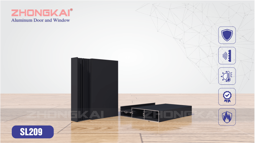 Khung đứng cửa 3 ray SL209