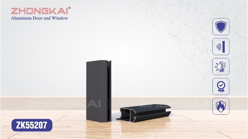 Cánh cửa đi mở trong liền nẹp có rãnh ZK55207