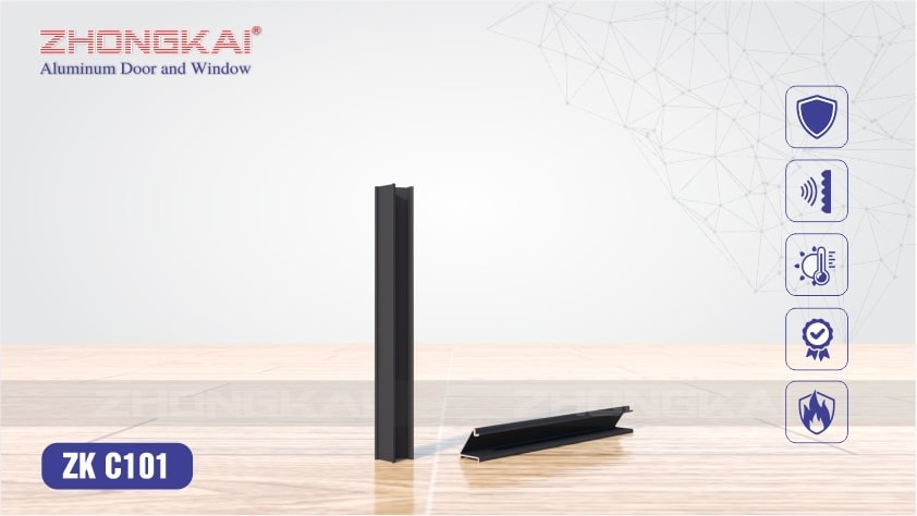 Nẹp vách kính cửa lùa ZK C101